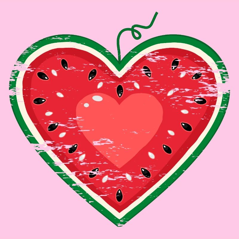 Coeur design pastèque utilisé
