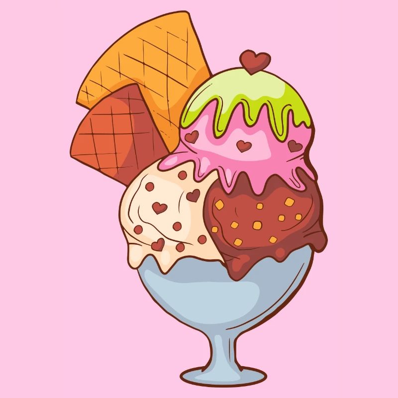 Eis Speiseeis Eiskrem Eiscreme Kugeleis Eisbecher