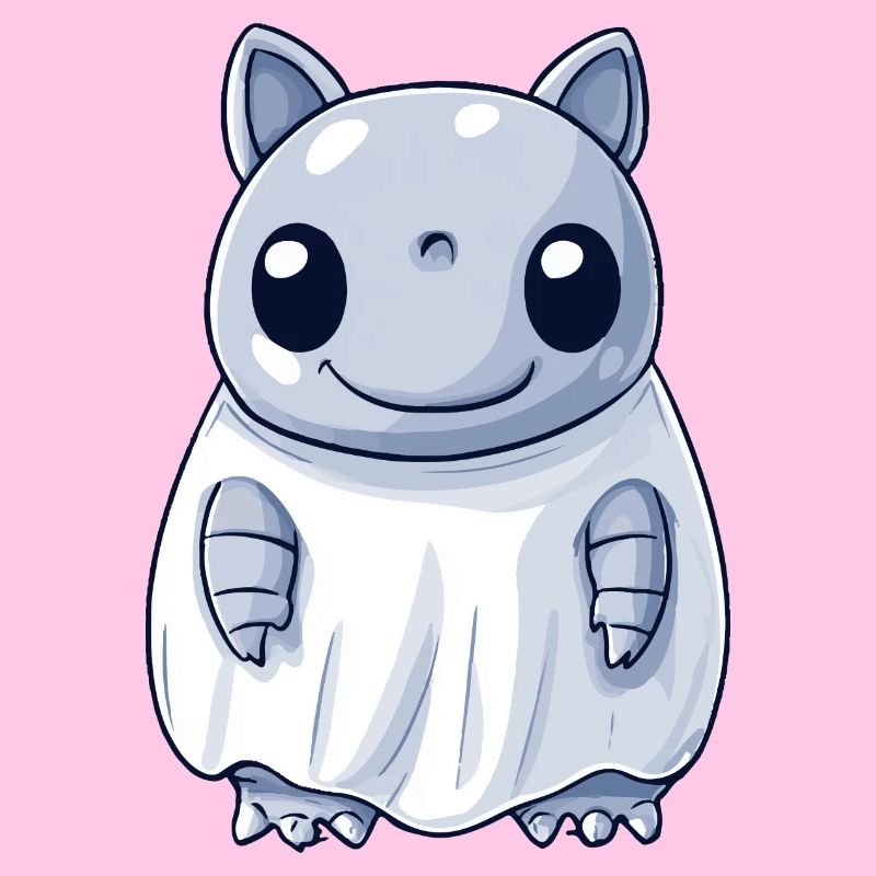 Gürteltier Halloween Comic Geist