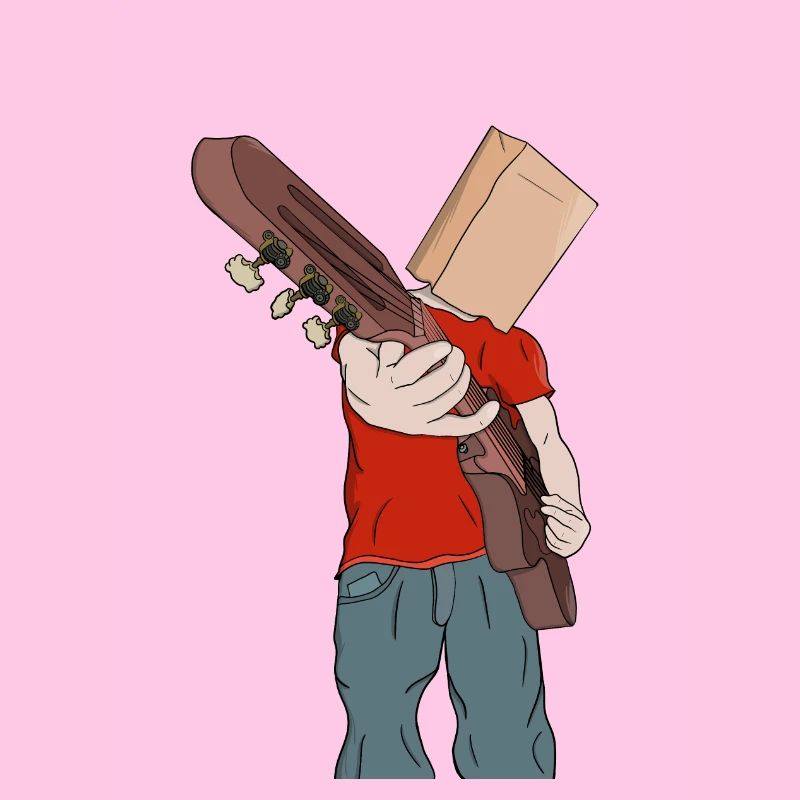 Schüchterner Gitarrist