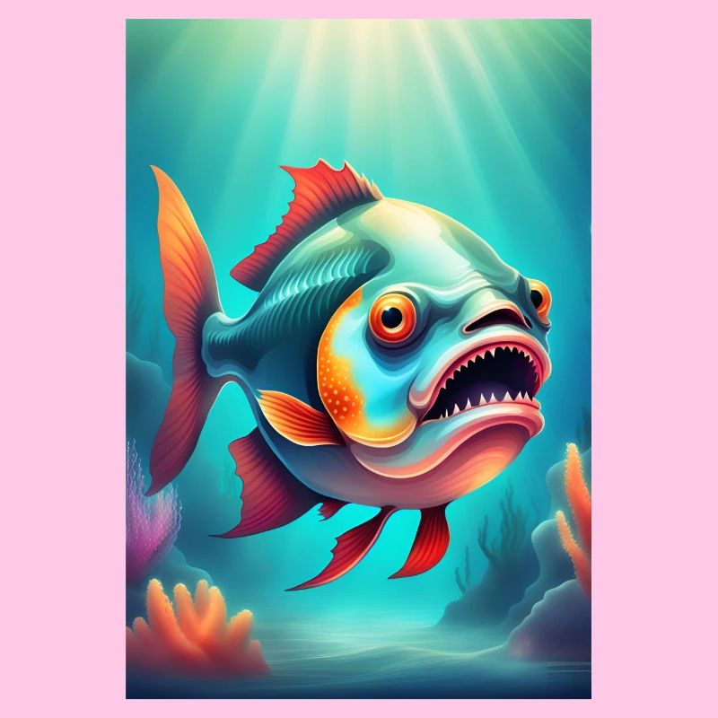 Poisson effrayant à l’air étrange