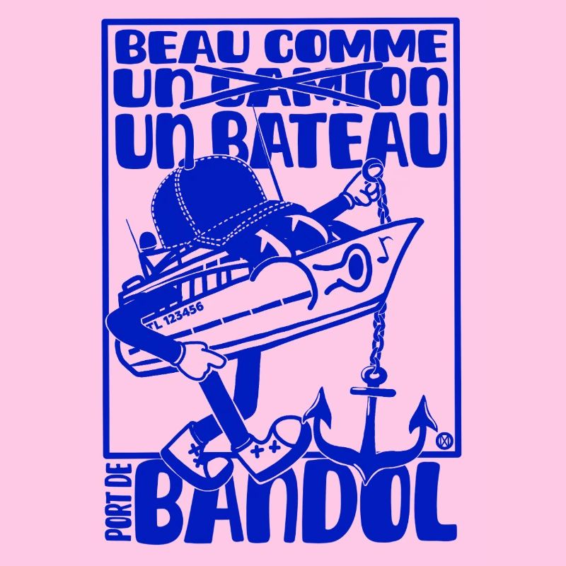 Retro Mittelmeer Bandol Boot Maskottchen
