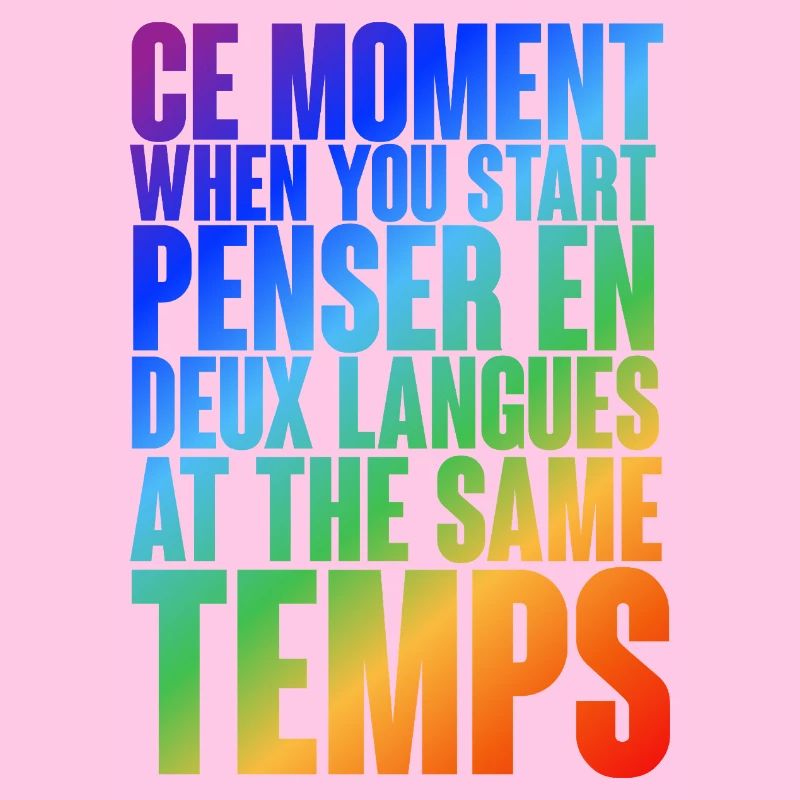 Motif de pensée multilingue en dégradé de couleurs