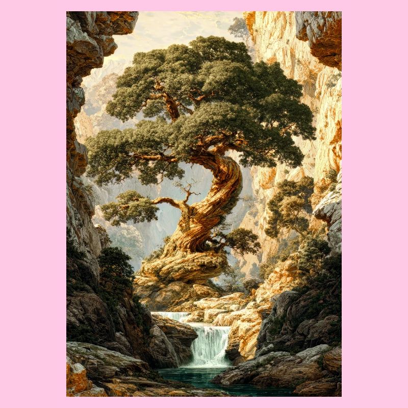 Ancient Tree in Canyon Falls