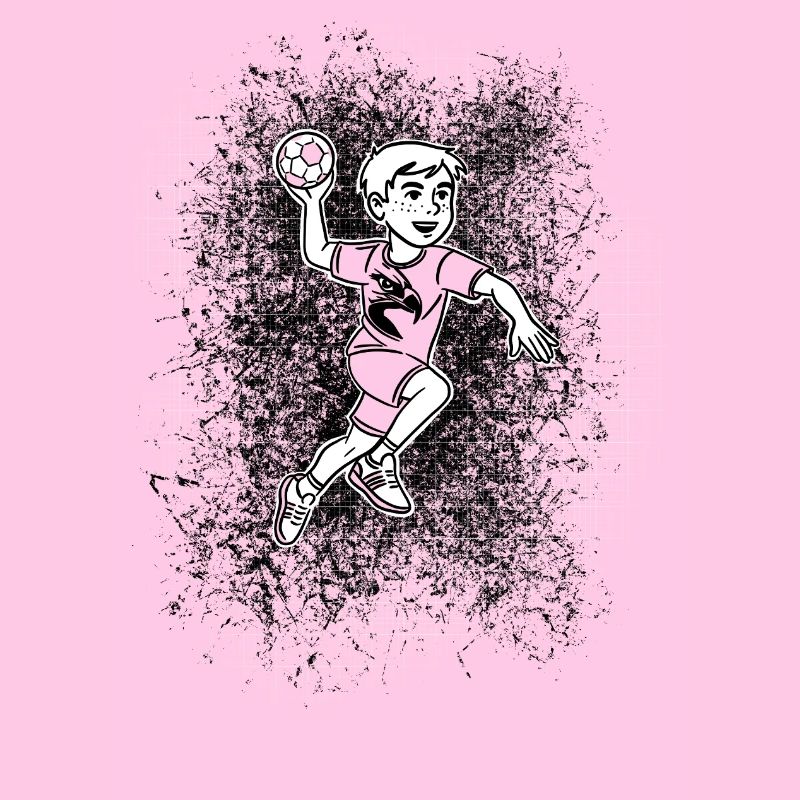 Junger Handballspieler im Sprung
