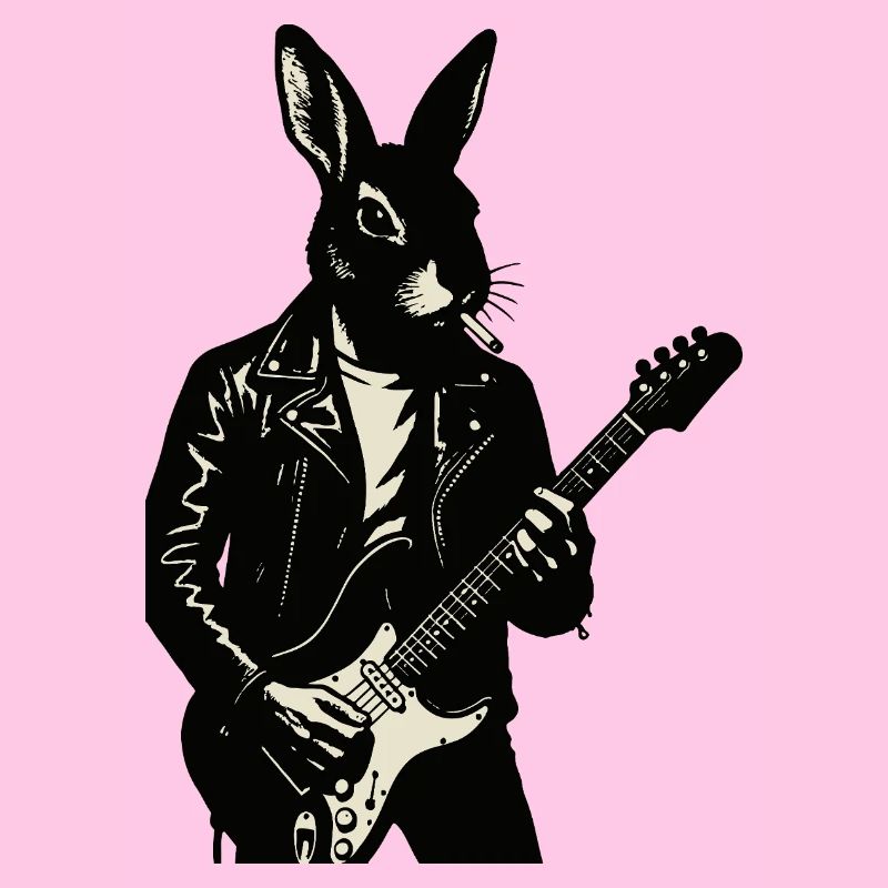 Rabbit in Leather plays Guitar