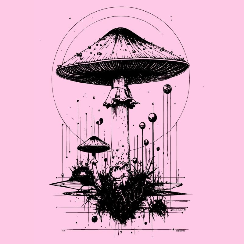 Toadstool, in geometric shapes