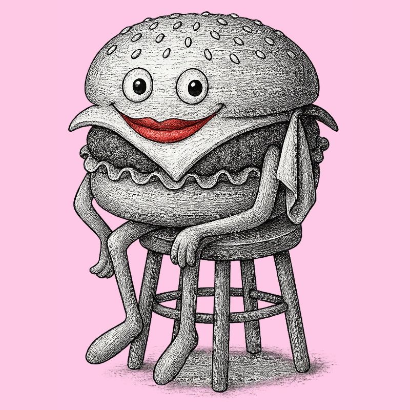 Whimsical Hamburger 