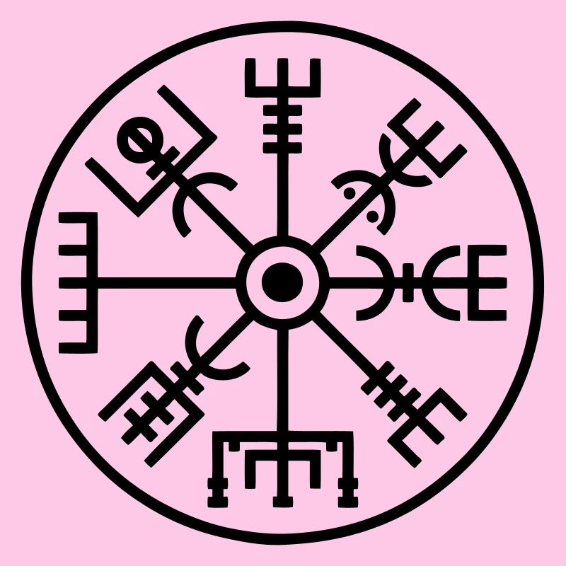 vegvisir isländisches symbol magischer kompass