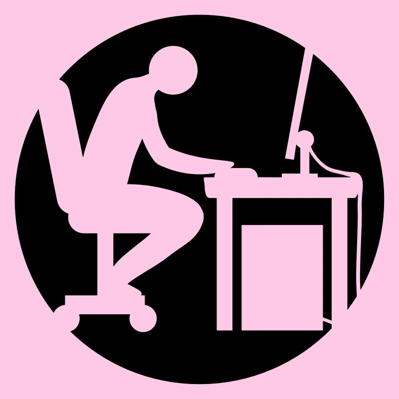 Computer Schreibtisch Nerd Logo