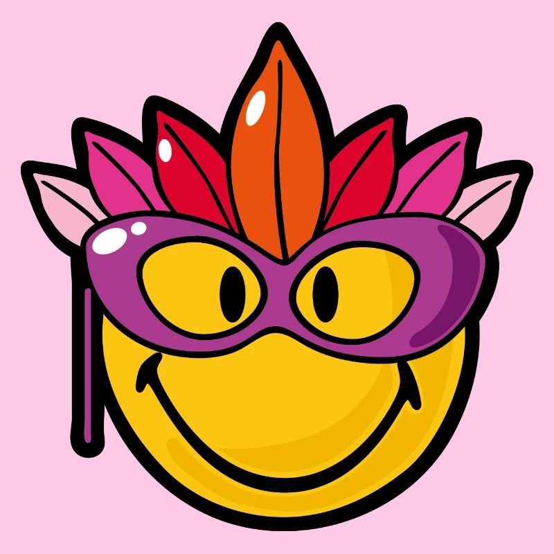 Smiley Mardi Gras