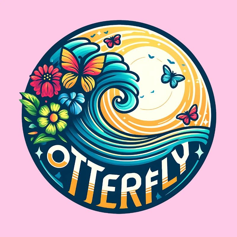Otterfly wave with butterflies