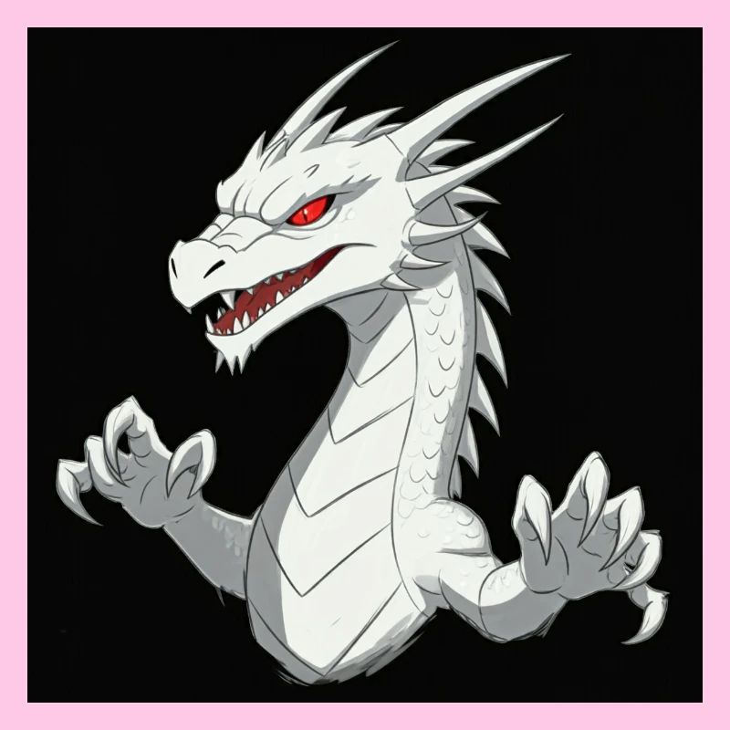 Strahlender weißer Drache