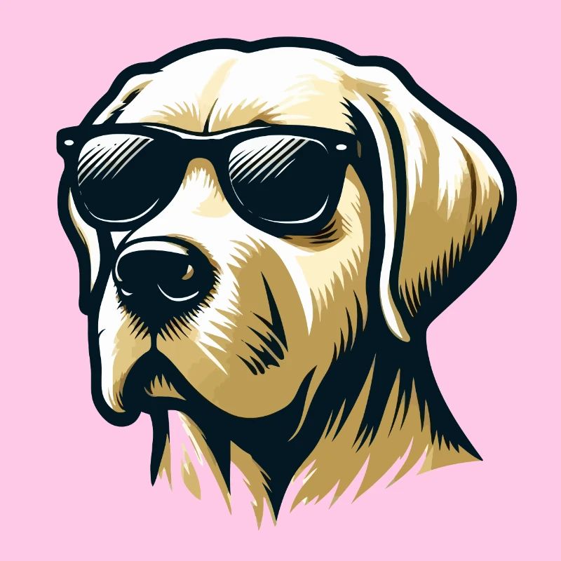 Labrador Head mit Sonnenbrille