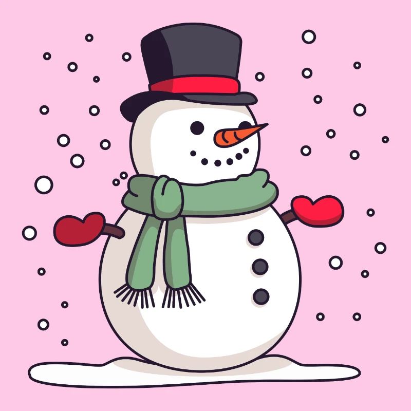 Schneemann mit Hut
