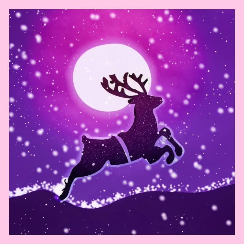 Galloping reindeer