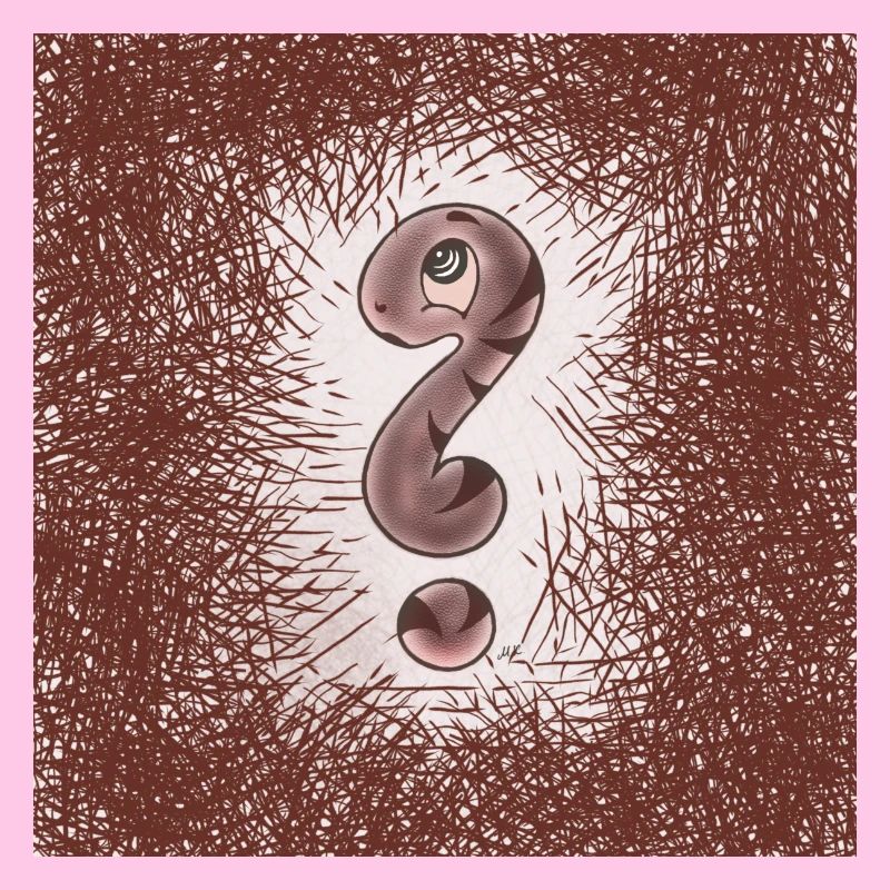 Mignon Point d’interrogation Serpent Brun