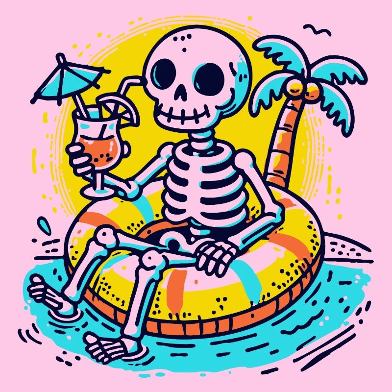 Skeleton with Float Rings – Fun Summer Design