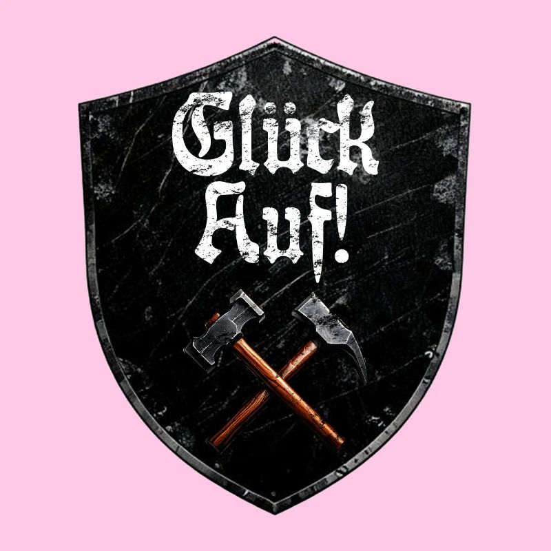 Good luck on logo mining miner mallet and iron
