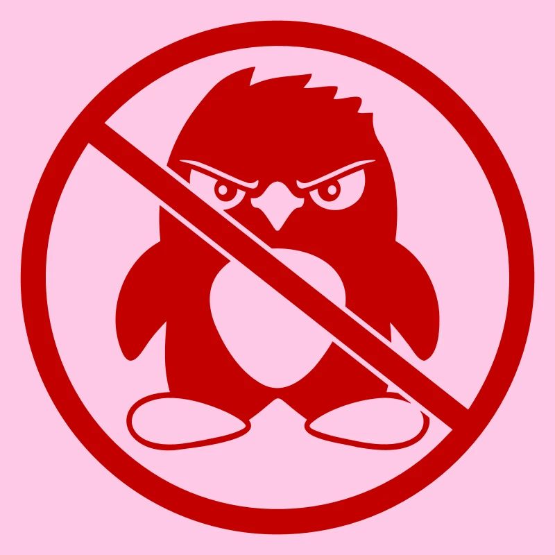 Pas de pingouin maléfique Zone interdite Avis de panneau