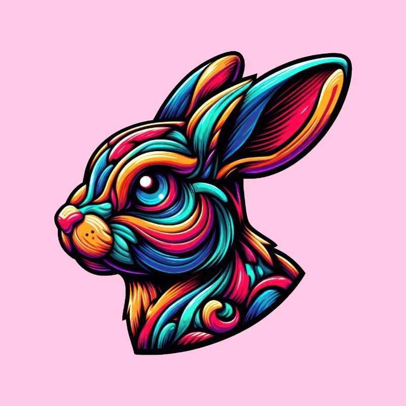 Abstract Rabbit Illustration