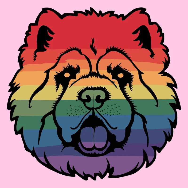 Chow chow arc-en-ciel