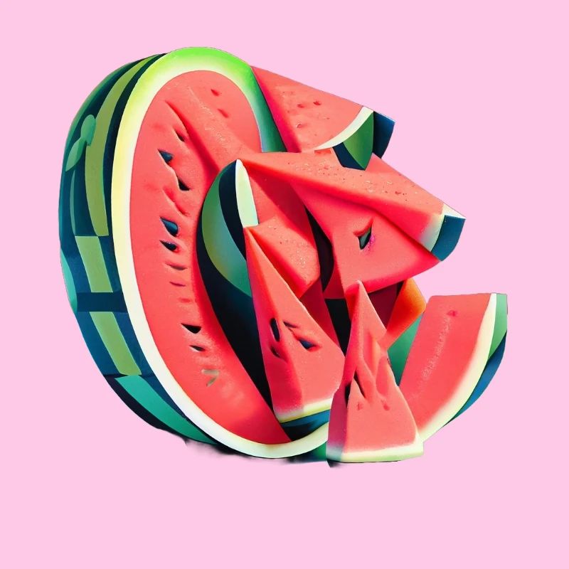 Pastèque en morceaux