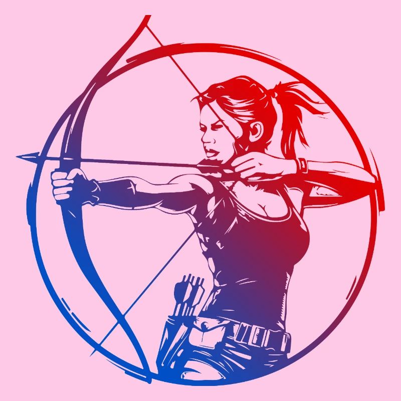 Archery Silhouette Colorful