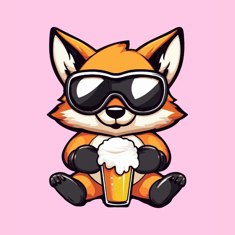 Fuchs Apres Ski Bier Comic