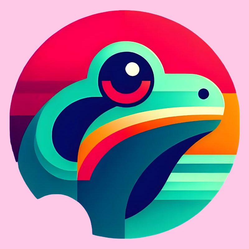 Tree frog illustration abstract