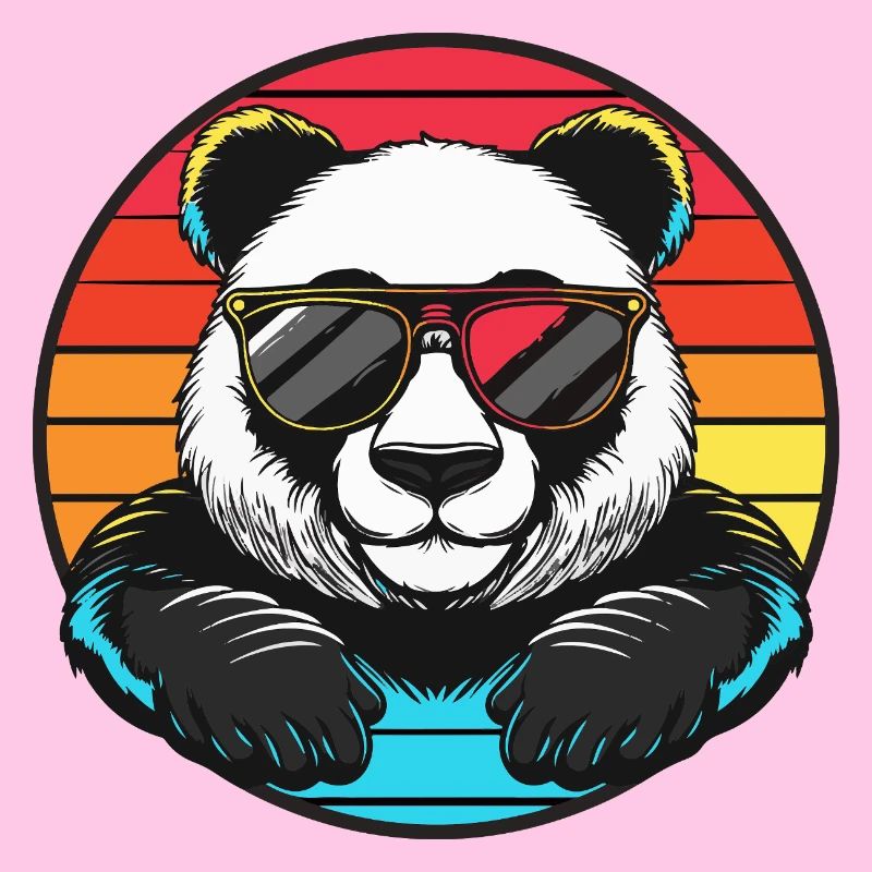Panda Comic Cool Sommer