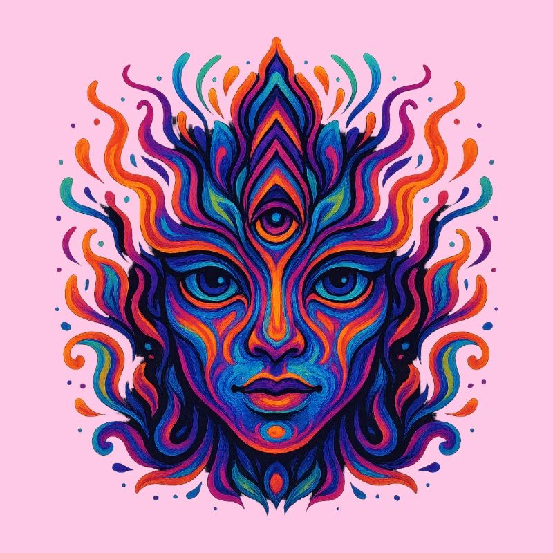 Explosion de couleurs psychédéliques