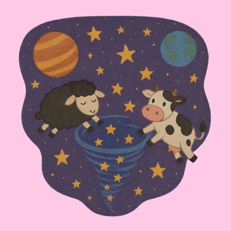 Vache et mouton de l’espace