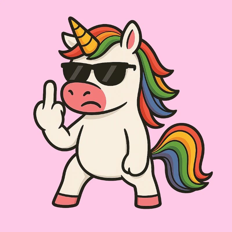 Mittelfinger Einhorn