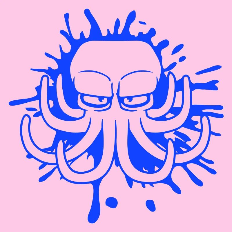 Octopus Ink Stain Drop Graffiti Spray Ink