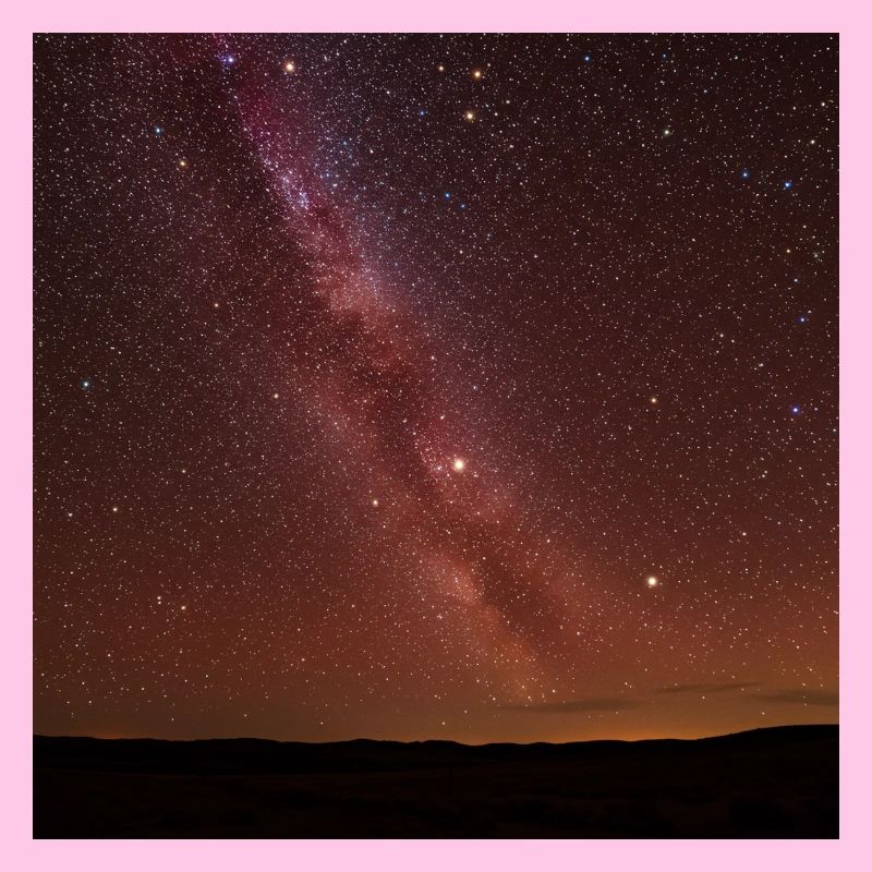 Starry sky comparison image