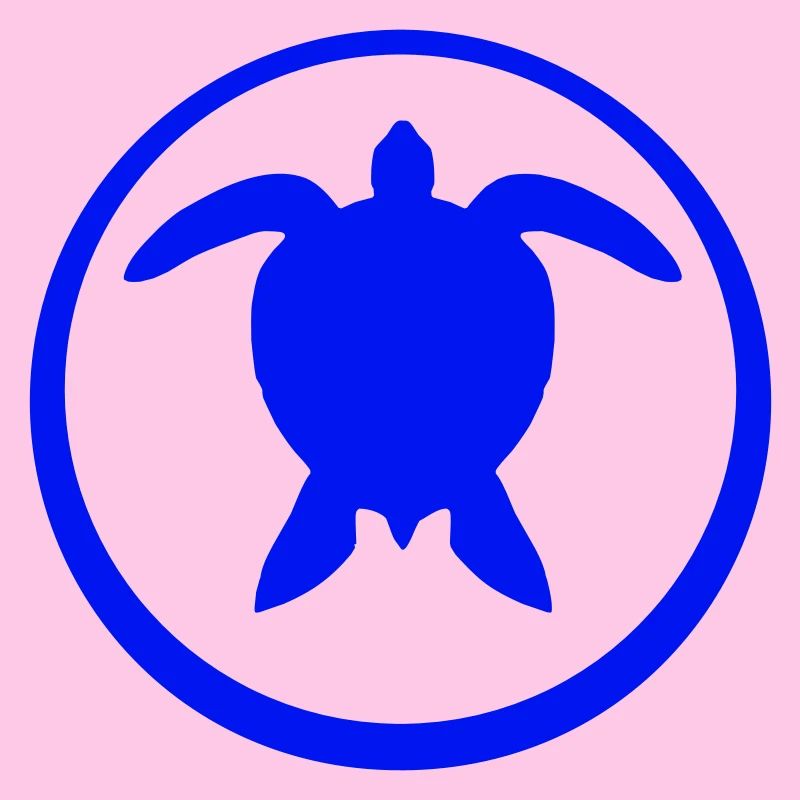 Water turtle circle round silhouette icon
