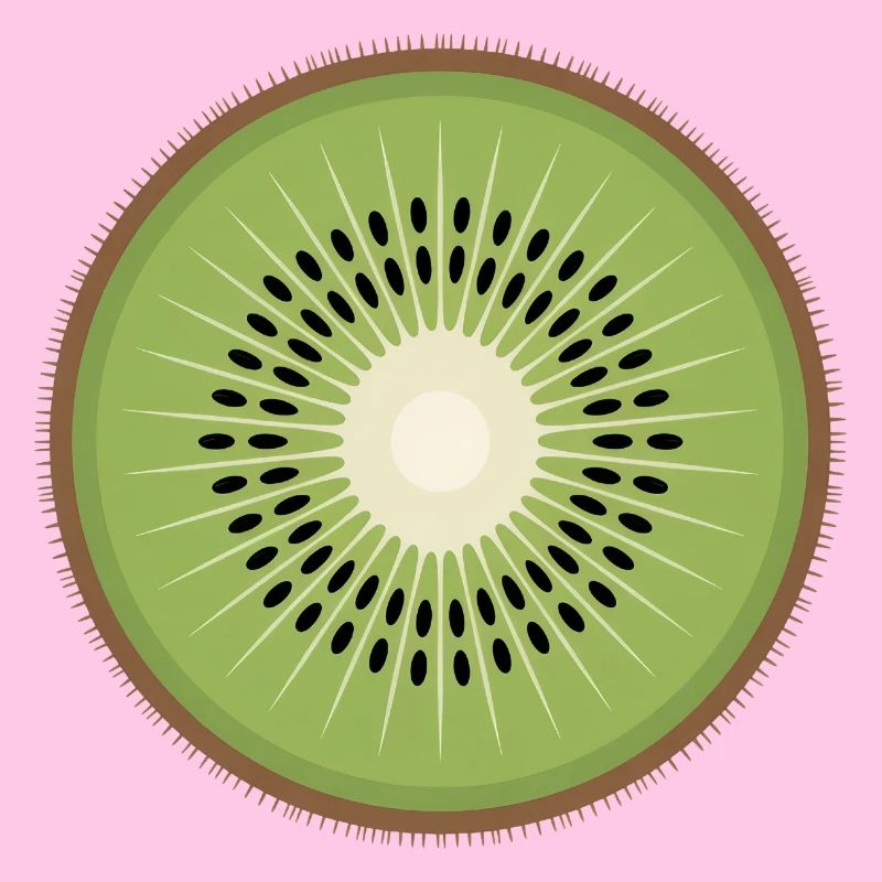 Kiwi Slice Pop Art Fruit Graphic