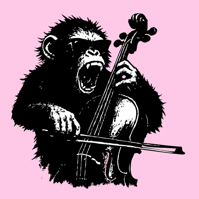 Wild Monkey Cellist