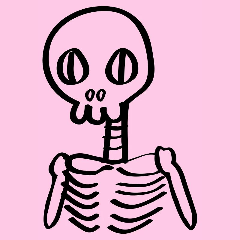Gerippe Skelett Comic Halloween