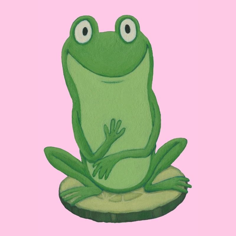 Frosch auf Gurke
