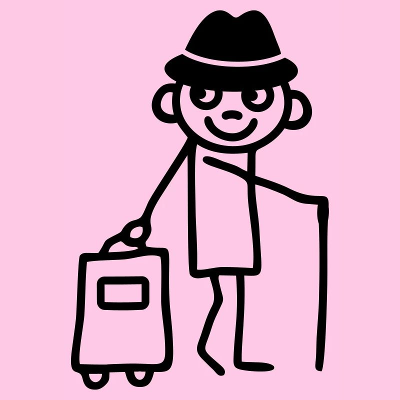 Mann mit Trolley