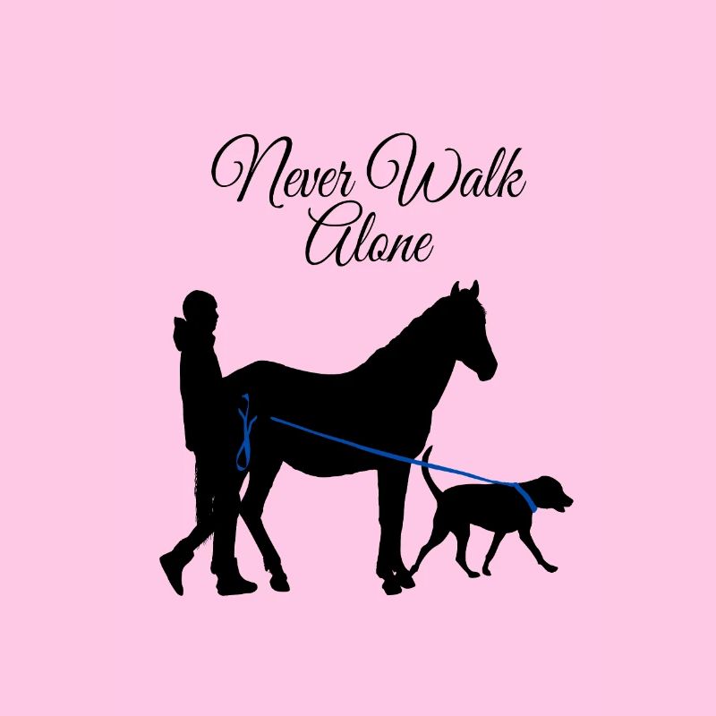 Never Walk Alone Hund Pferd