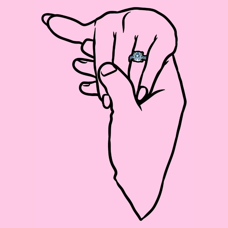 Verlobungs-Ehering-Hand