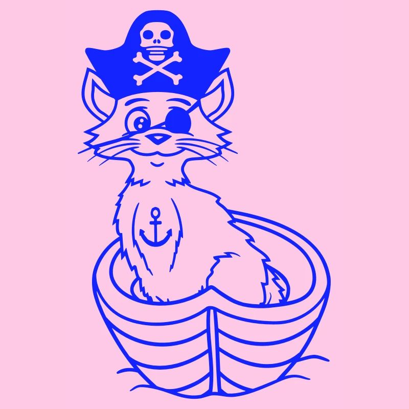 Pirate Cat Buccaneer Eye Patch Hat Bateau à rames