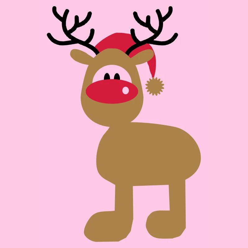 Elch mit Weihnachtsmütze