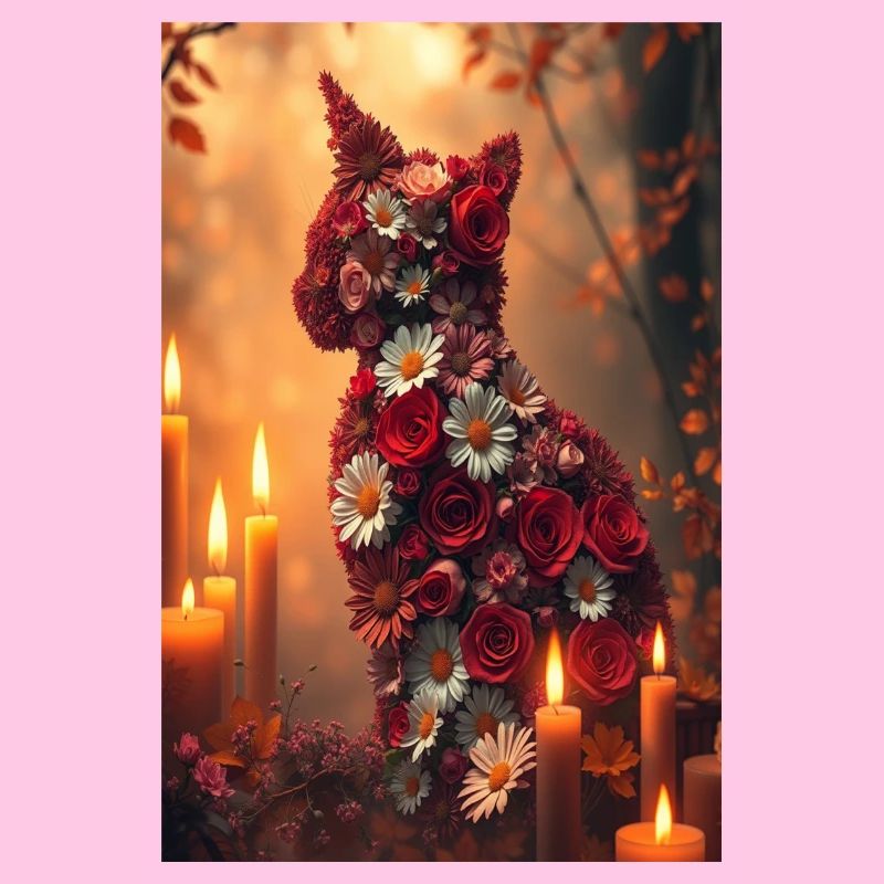 Fleurs Chat