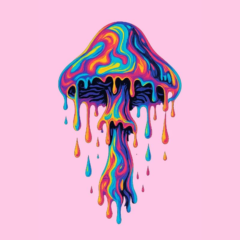 Psychedelischer Magic Mushroom – Tropfender LSD-St