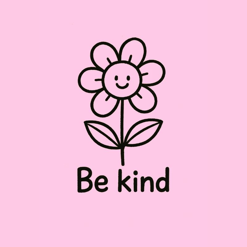 Fleur joyeuse avec message