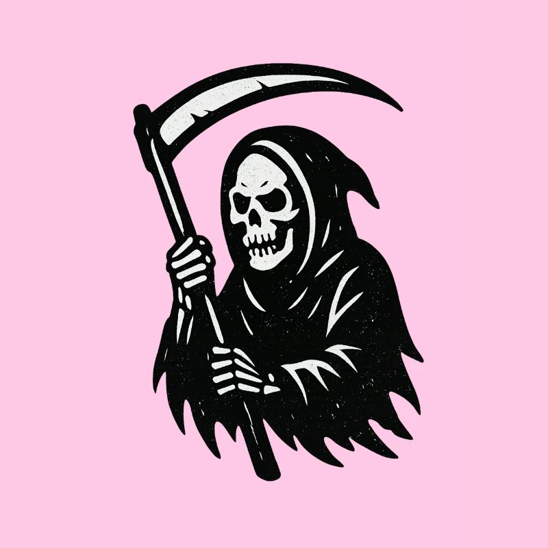 Grim Reaper Silhouette Print
